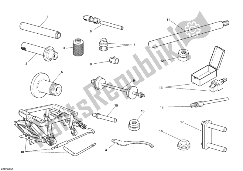 All parts for the Workshop Service Tools, Frame of the Ducati Multistrada 1100 S 2009